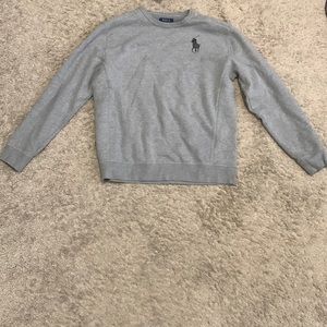 Gray boys polo sweatshirt